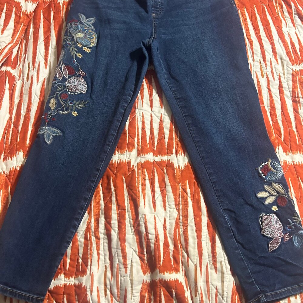 Chicos Denim with Embroidery